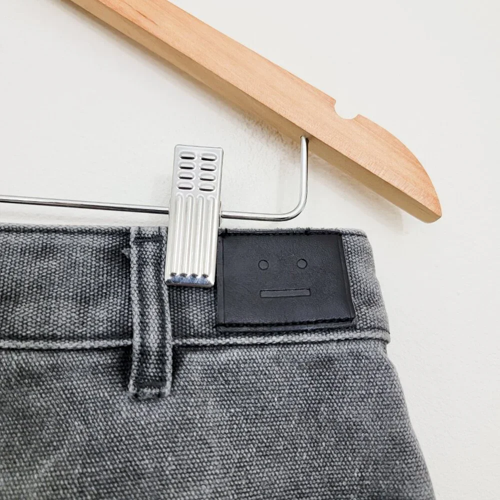 Acne Studios Palma Patch Canvas Work Pants in Carbon Grey XXS 28